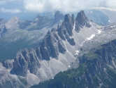 Widok na Dolomity ze szczytu